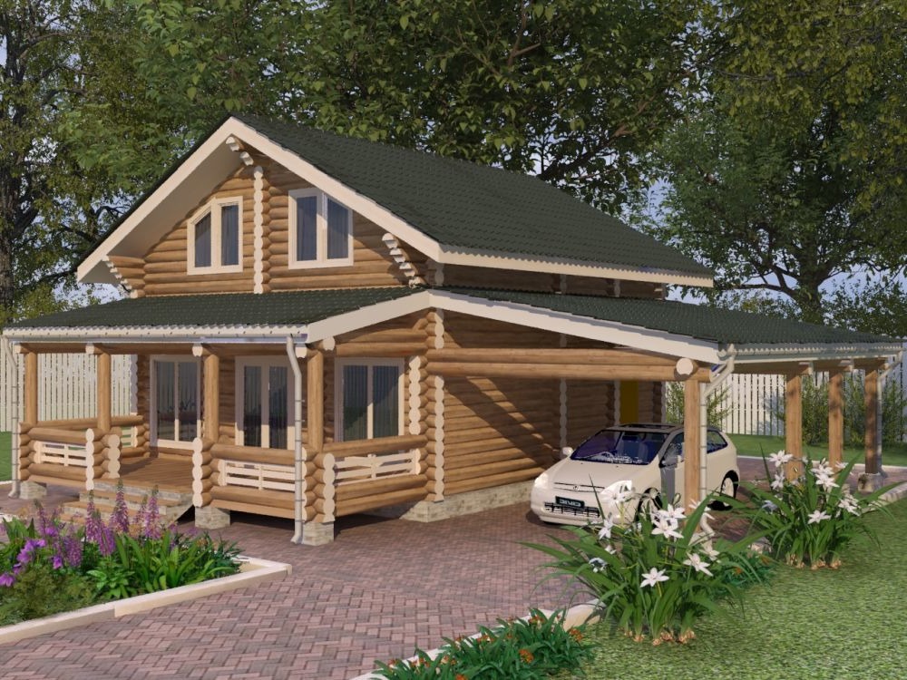 зруб_загальний-вигляд_2_Витиген_деревяні-будинки_будівельна-компанія_Колео