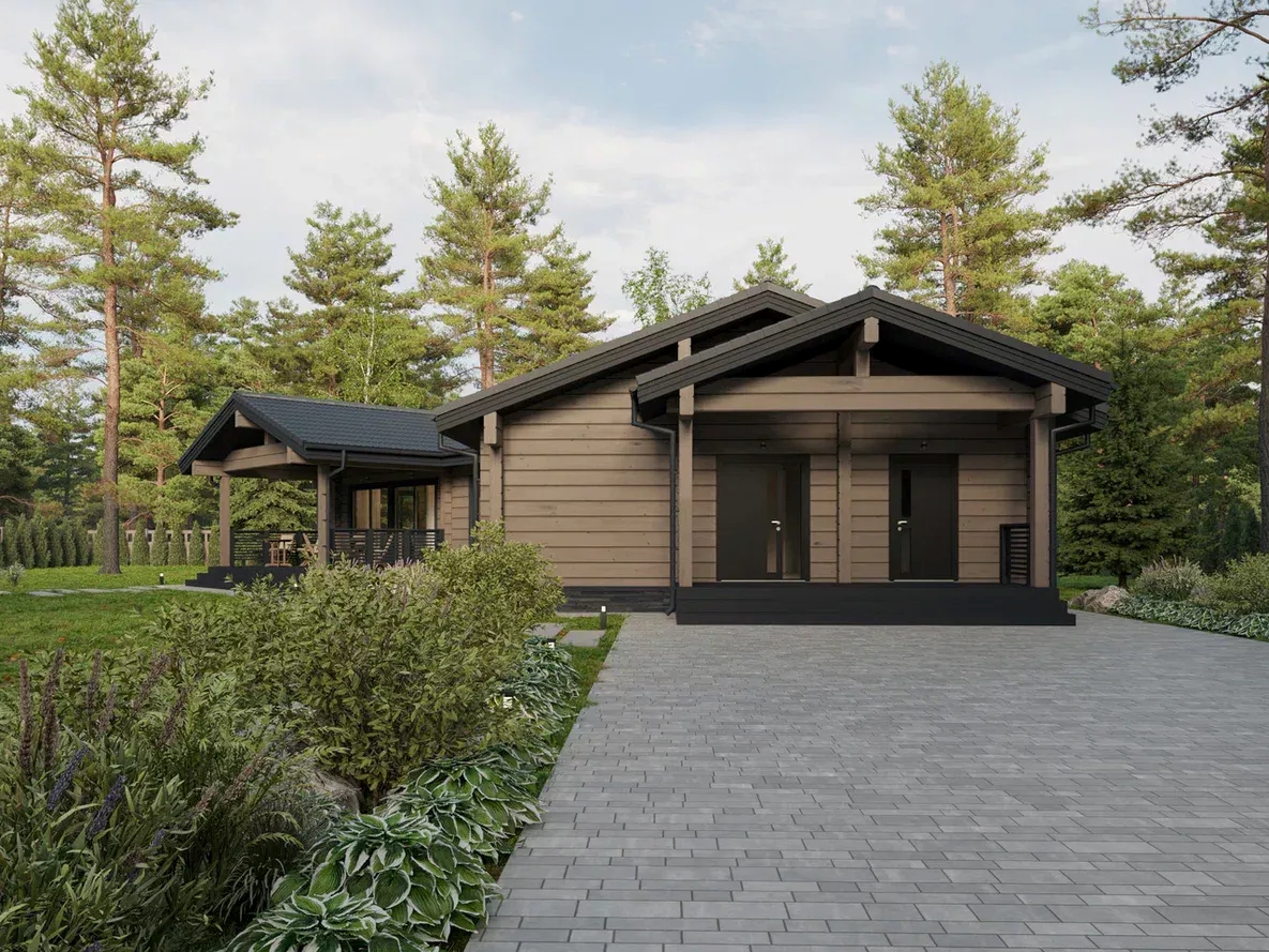 House plan - LIBRAN - 187 - Glued laminated timber - KOLEO