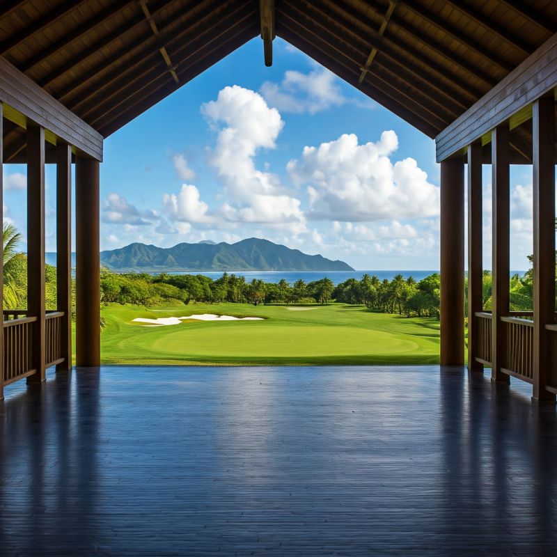 Driving range, putting green