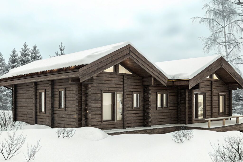 photo зруб проект Новик загальний вигляд 7 будинки з дерева будівельна компанія Колео