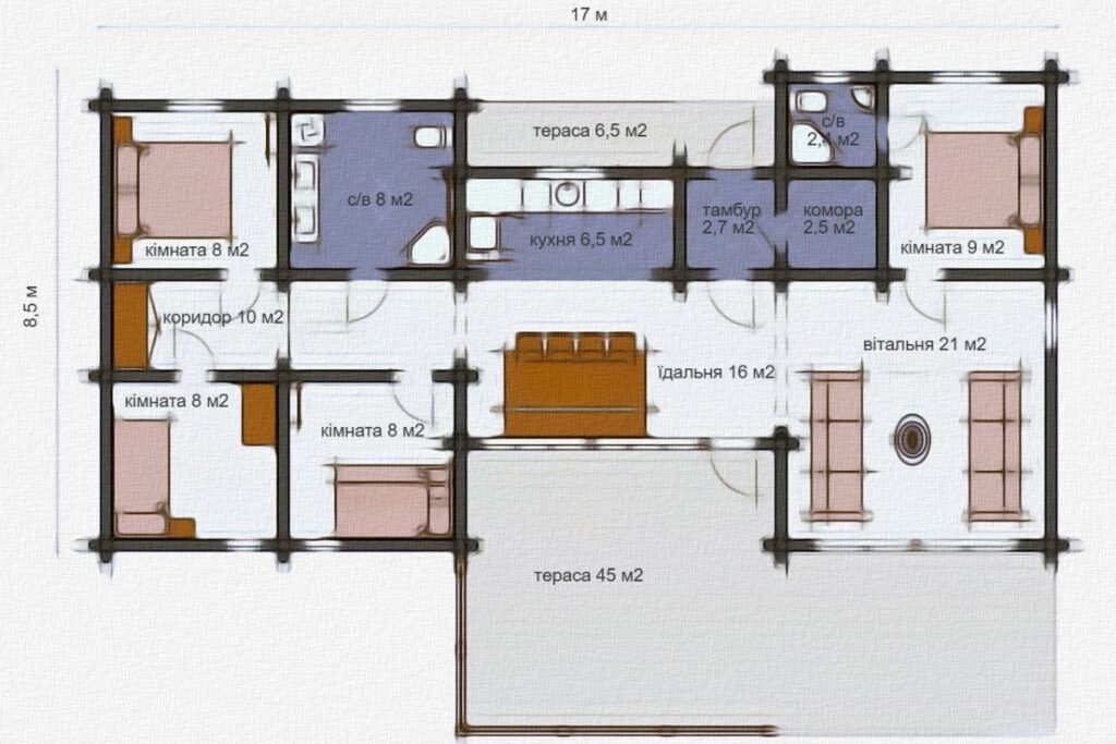 фото_планування дерев'яних будинків в скандинавському стилі_КОЛЕО
