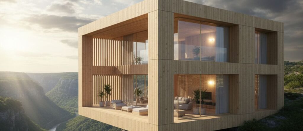 ГІБРИДНІ СИСТЕМИ 13 Сучасні еко-рішення CLT/SLT для кліматів Європи: надійність, легкість, дизайн