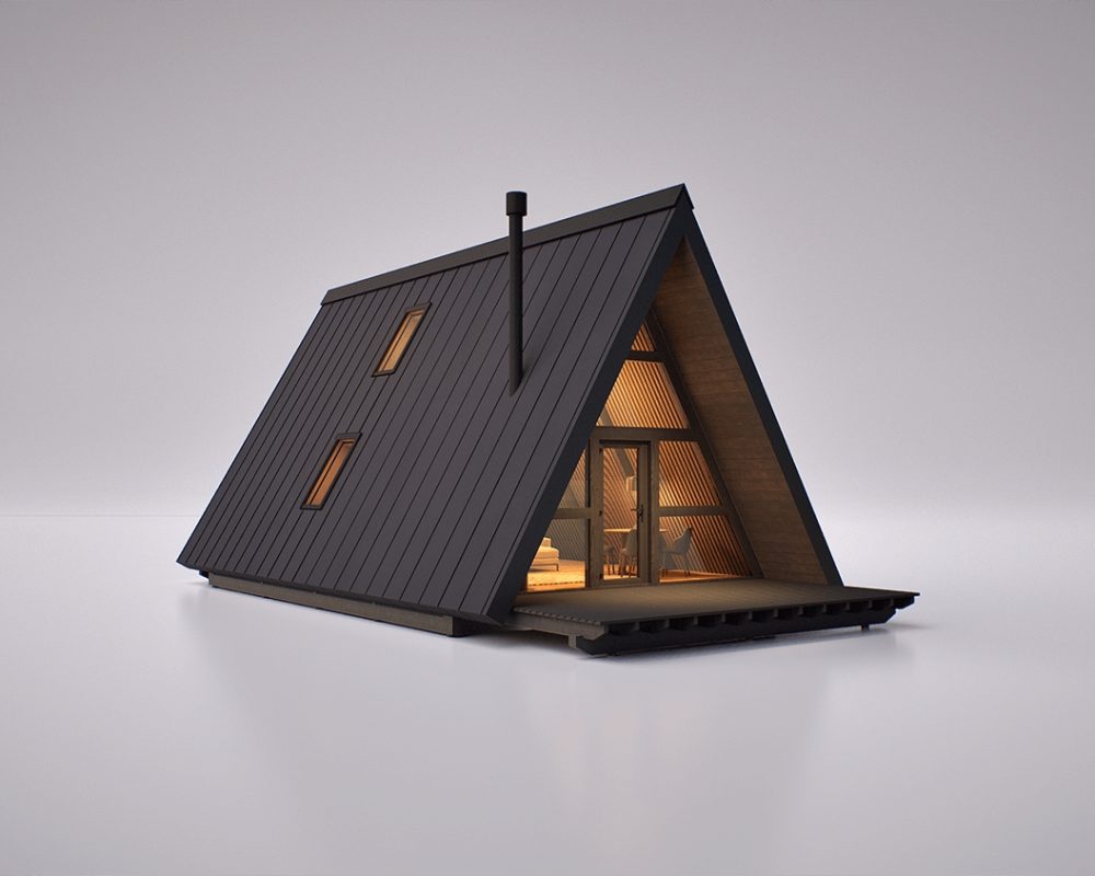 A-FRAME-HOUSE, Будівництво а60 з дерева, фахверк, будинок шалаш