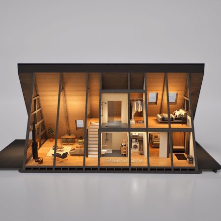 A-FRAME HOUSE 21 а фрейм будинок проект а150