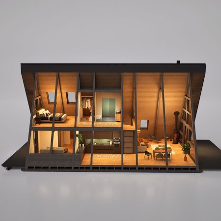 A-FRAME HOUSE 22 а фрейм будинок проект а150