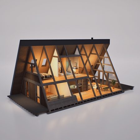 A-FRAME HOUSE 24 а фрейм будинок проект а120