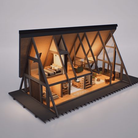 A-FRAME HOUSE 16 а фрейм будинок проект а120