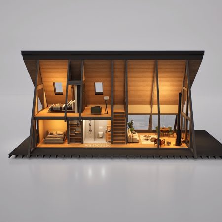 A-FRAME HOUSE 15 а фрейм будинок проект а120