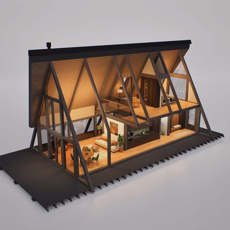 A-FRAME HOUSE 18 а фрейм будинок проект а120