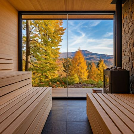 фото_Лазня з басейном і панорамними вікнами_КОЛЕО