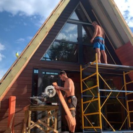A-FRAME HOUSE 44 фото_закарпаття трикутний будинок під ключ_КОЛЕО
